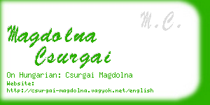 magdolna csurgai business card